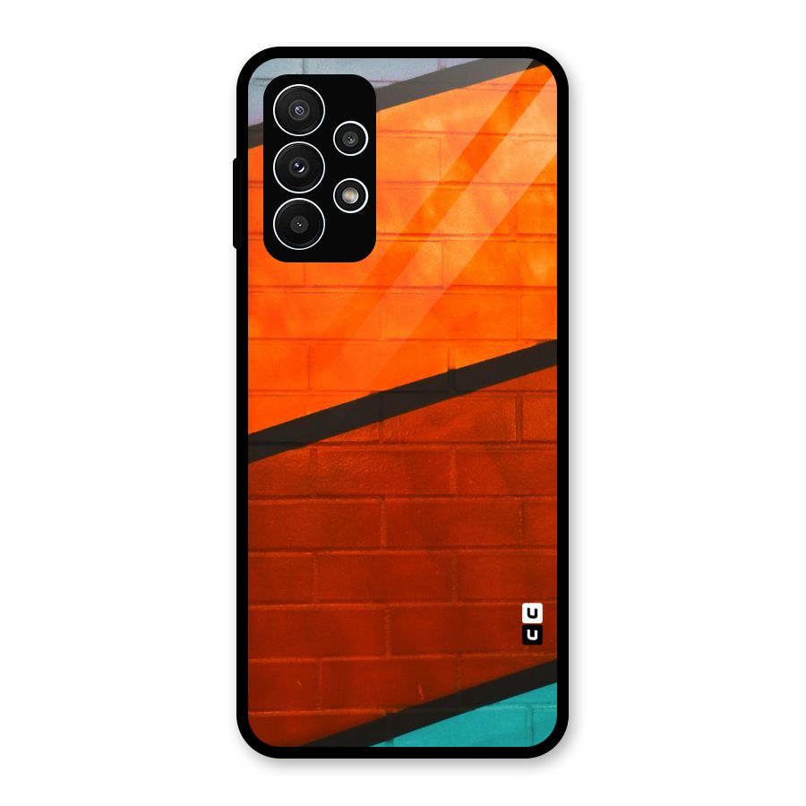 Wall Diagonal Stripes Glass Back Case for Galaxy A23