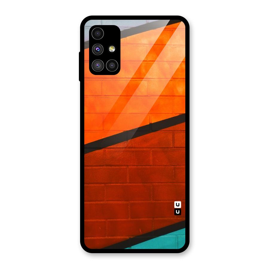 Wall Diagonal Stripes Glass Back Case for Galaxy M51