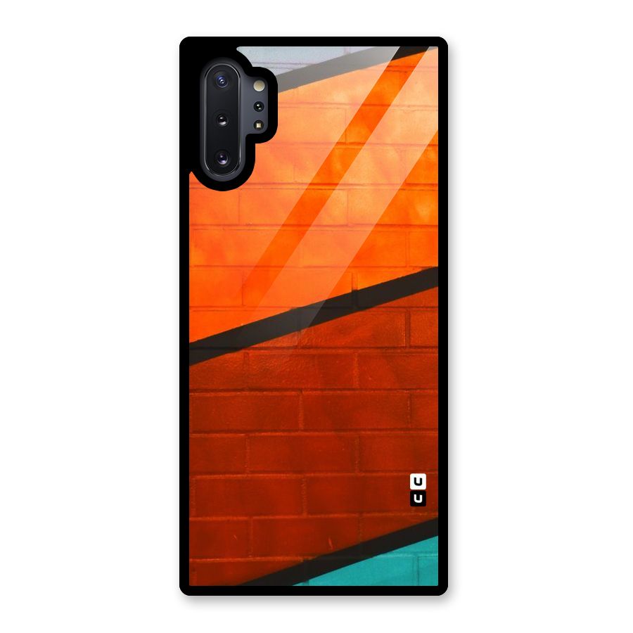 Wall Diagonal Stripes Glass Back Case for Galaxy Note 10 Plus