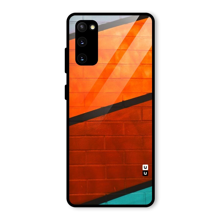 Wall Diagonal Stripes Glass Back Case for Galaxy S20 FE
