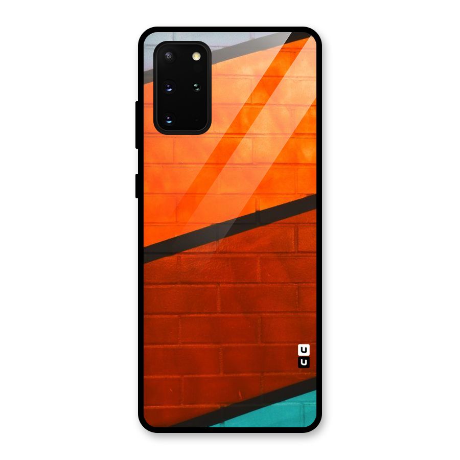 Wall Diagonal Stripes Glass Back Case for Galaxy S20 Plus