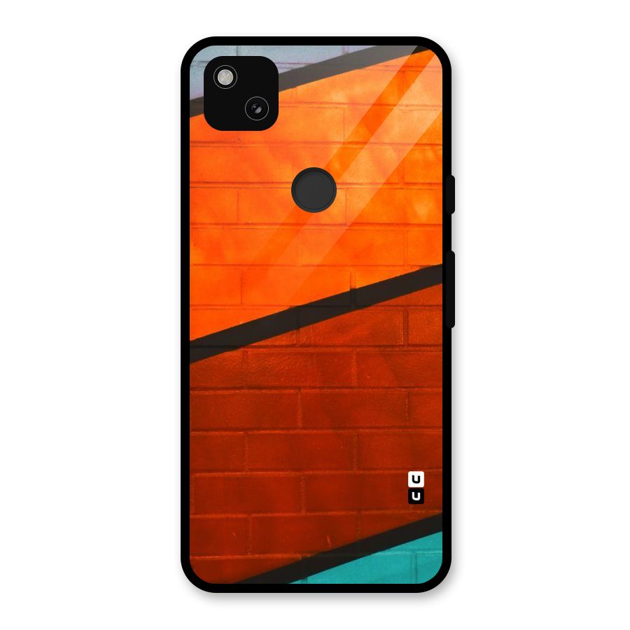 Wall Diagonal Stripes Glass Back Case for Google Pixel 4a