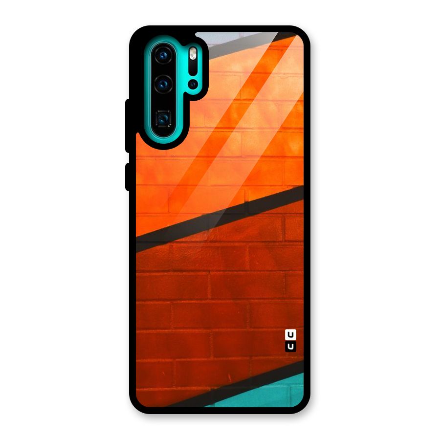 Wall Diagonal Stripes Glass Back Case for Huawei P30 Pro