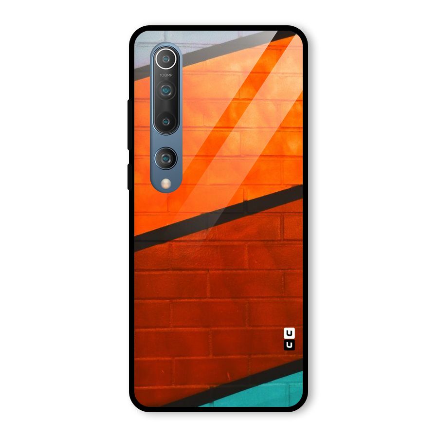 Wall Diagonal Stripes Glass Back Case for Mi 10
