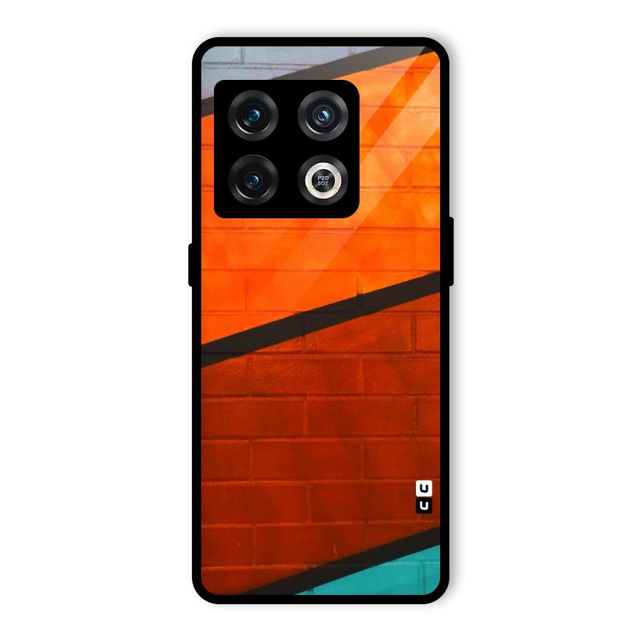 Wall Diagonal Stripes Glass Back Case for OnePlus 10 Pro 5G