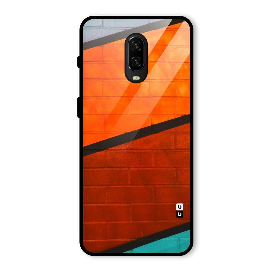 Wall Diagonal Stripes Glass Back Case for OnePlus 6T