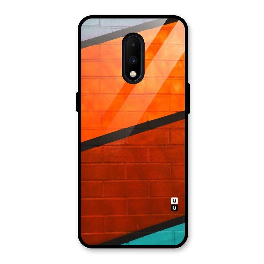 Wall Diagonal Stripes Glass Back Case for OnePlus 7