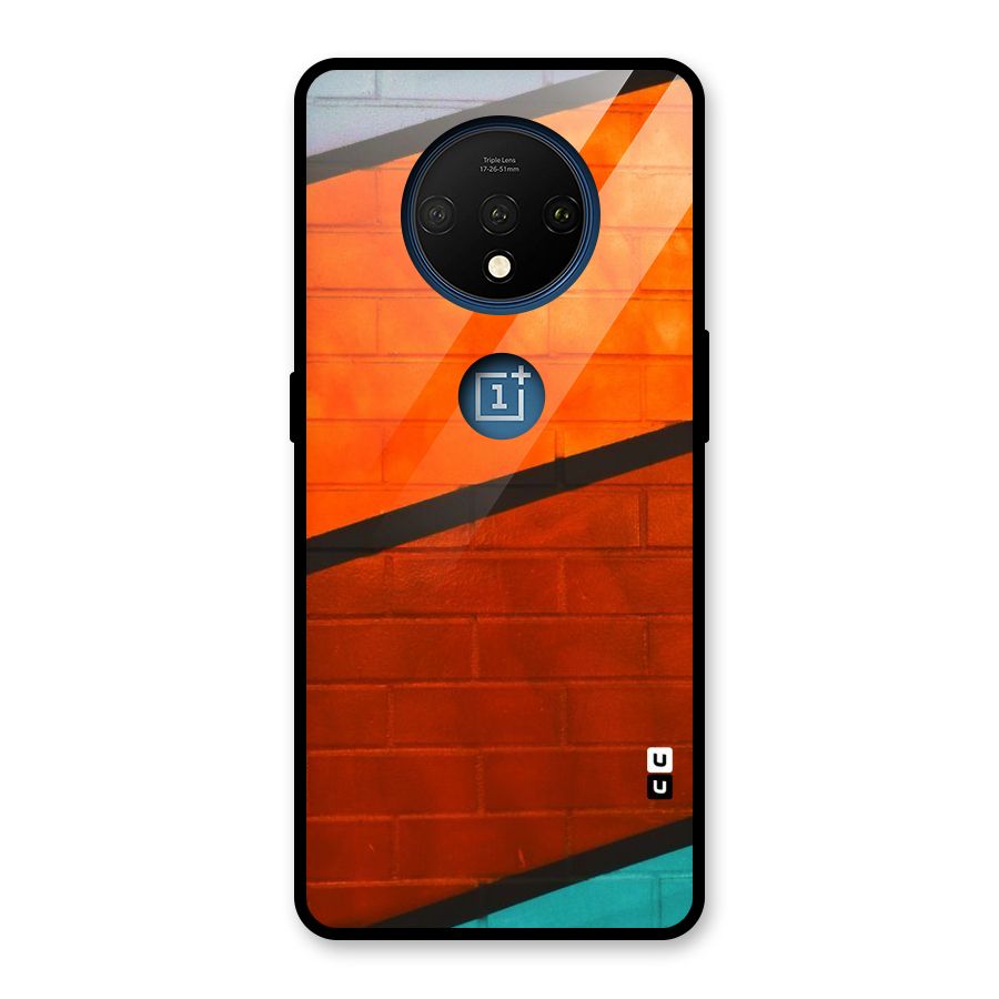 Wall Diagonal Stripes Glass Back Case for OnePlus 7T