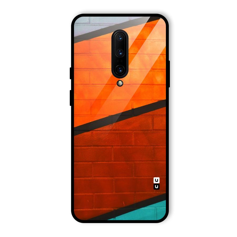 Wall Diagonal Stripes Glass Back Case for OnePlus 7 Pro