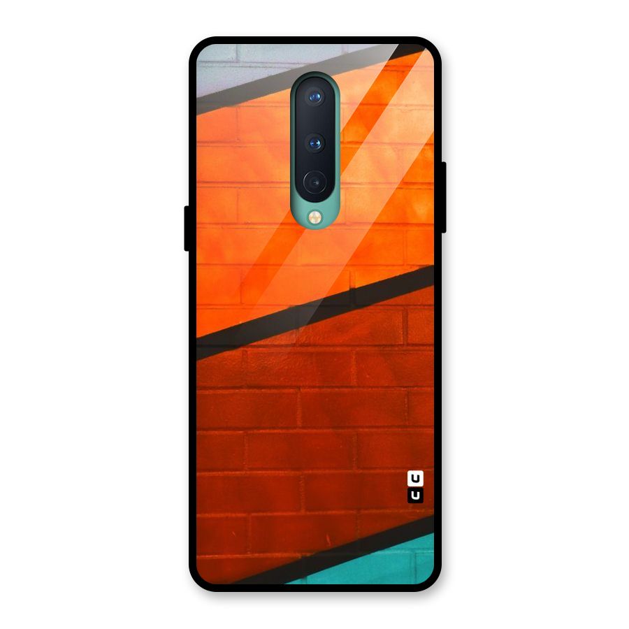 Wall Diagonal Stripes Glass Back Case for OnePlus 8