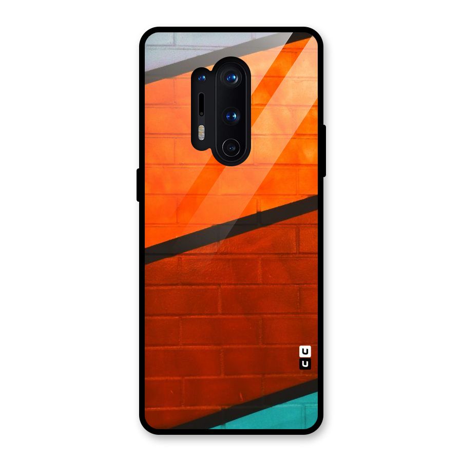 Wall Diagonal Stripes Glass Back Case for OnePlus 8 Pro