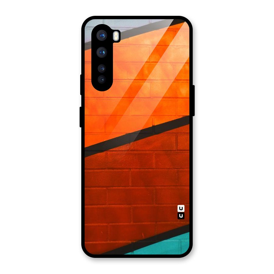 Wall Diagonal Stripes Glass Back Case for OnePlus Nord
