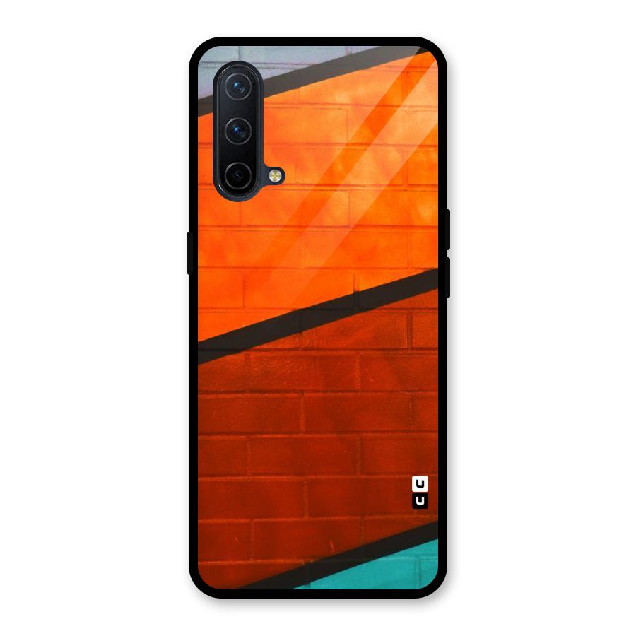 Wall Diagonal Stripes Glass Back Case for OnePlus Nord CE 5G