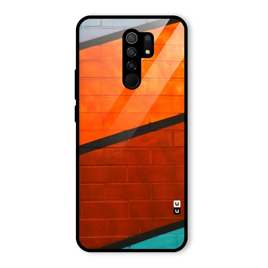 Wall Diagonal Stripes Glass Back Case for Poco M2
