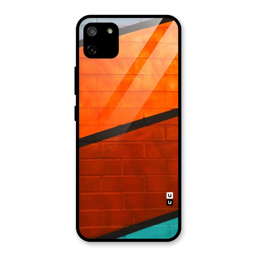 Wall Diagonal Stripes Glass Back Case for Realme C11