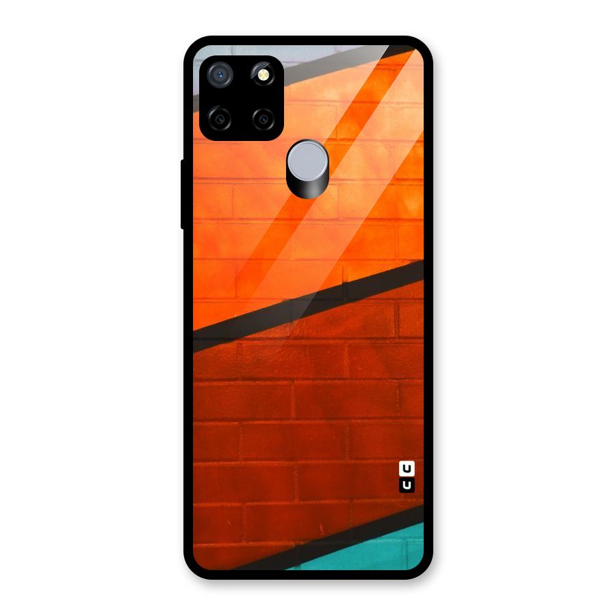 Wall Diagonal Stripes Glass Back Case for Realme C12