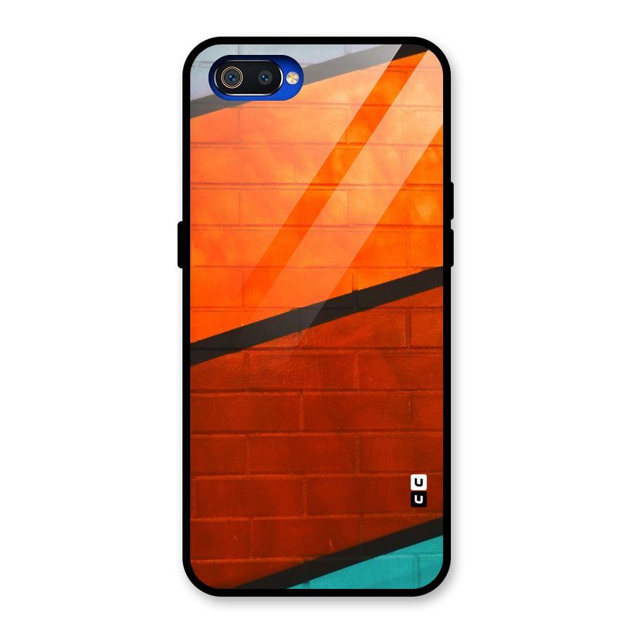 Wall Diagonal Stripes Glass Back Case for Realme C2