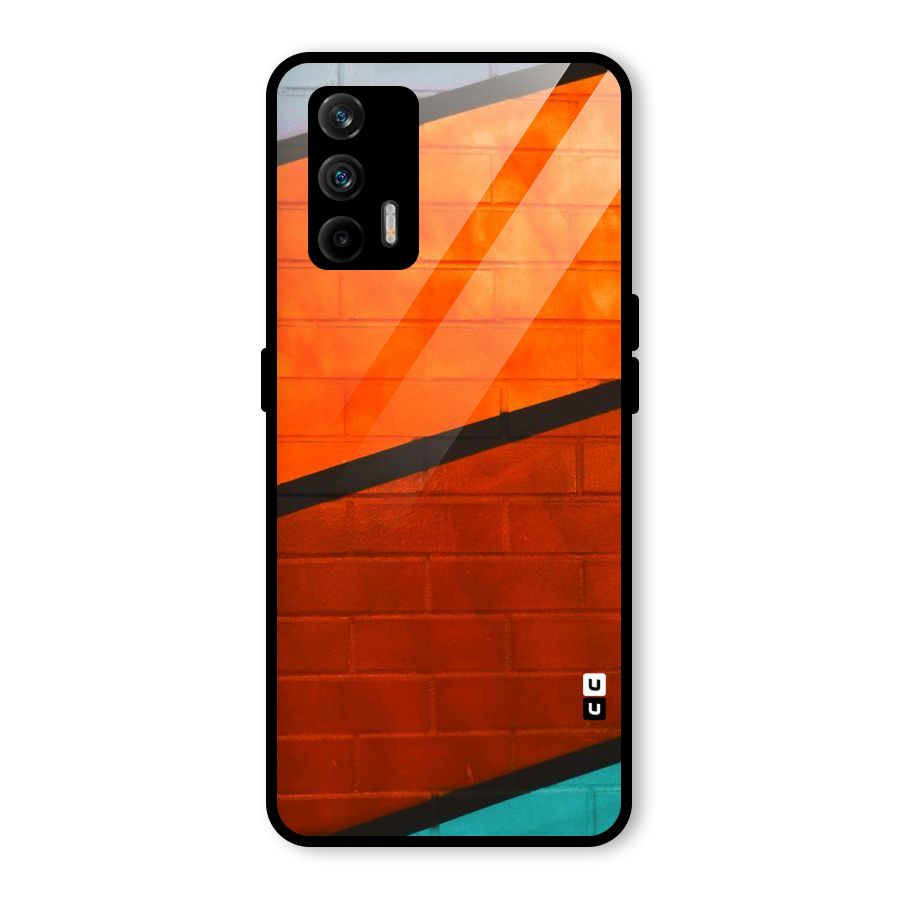 Wall Diagonal Stripes Glass Back Case for Realme GT 5G