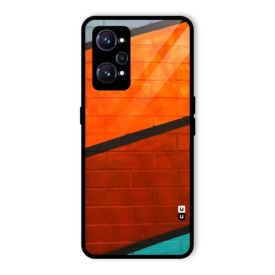 Wall Diagonal Stripes Glass Back Case for Realme GT Neo2