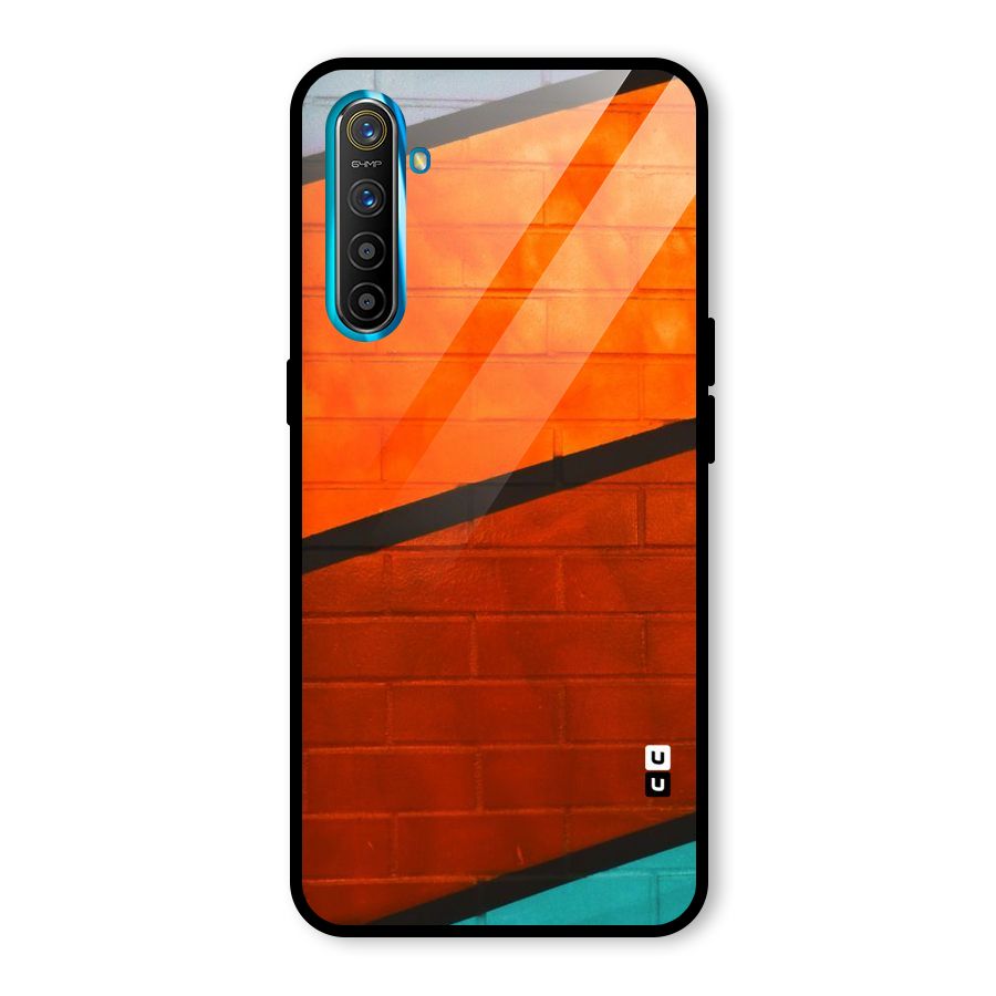 Wall Diagonal Stripes Glass Back Case for Realme X2