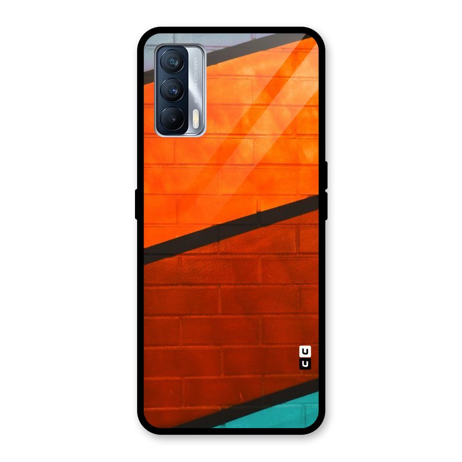 Wall Diagonal Stripes Glass Back Case for Realme X7