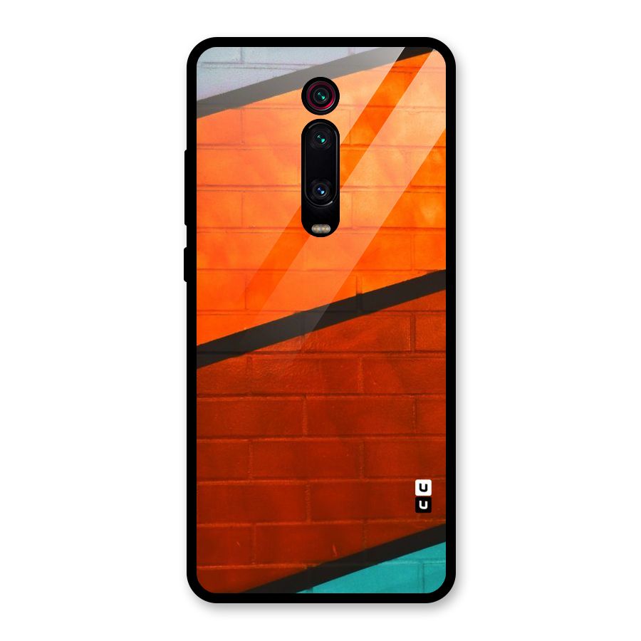 Wall Diagonal Stripes Glass Back Case for Redmi K20 Pro