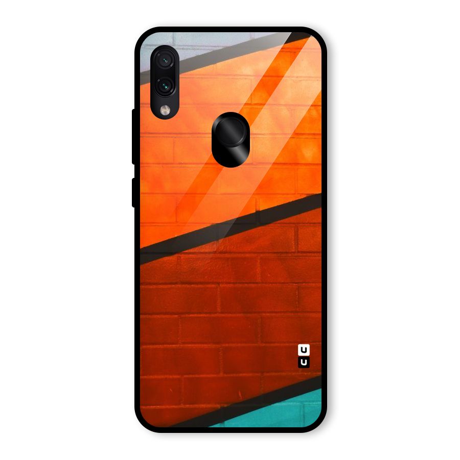 Wall Diagonal Stripes Glass Back Case for Redmi Note 7S