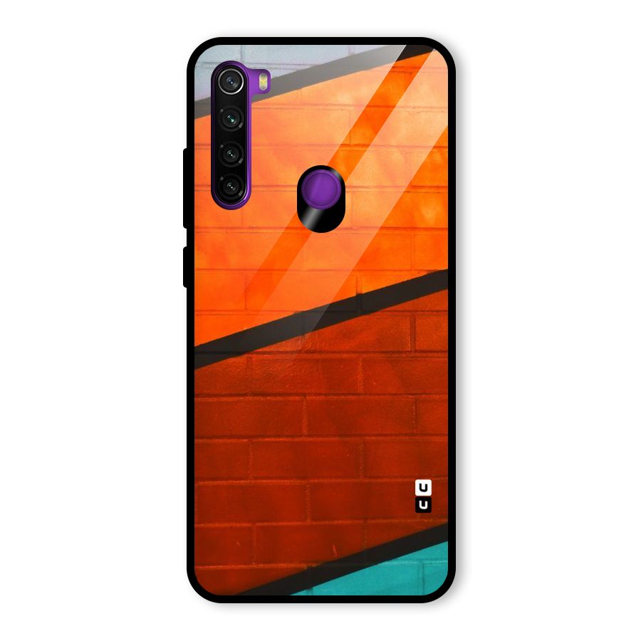 Wall Diagonal Stripes Glass Back Case for Redmi Note 8