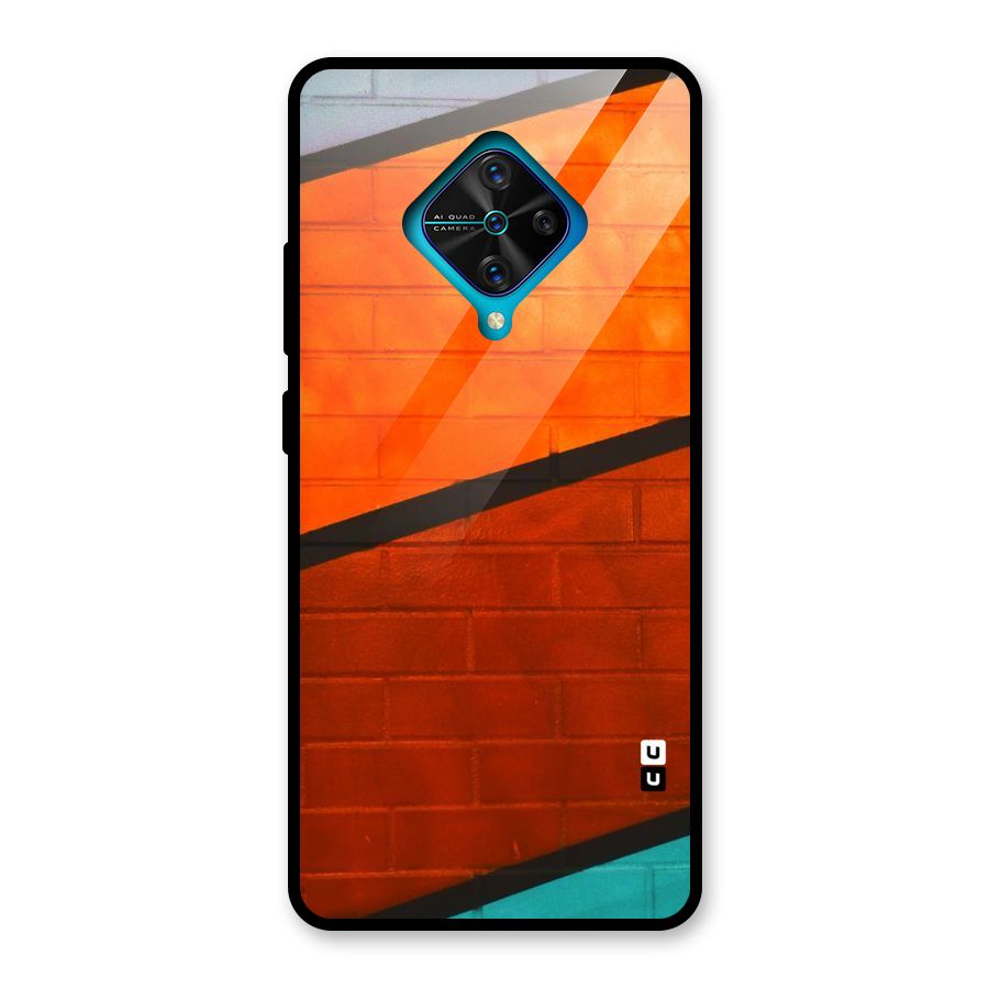 Wall Diagonal Stripes Glass Back Case for Vivo S1 Pro