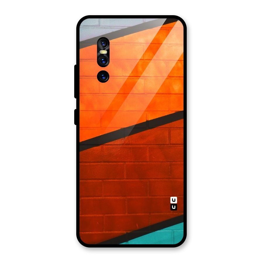 Wall Diagonal Stripes Glass Back Case for Vivo V15 Pro
