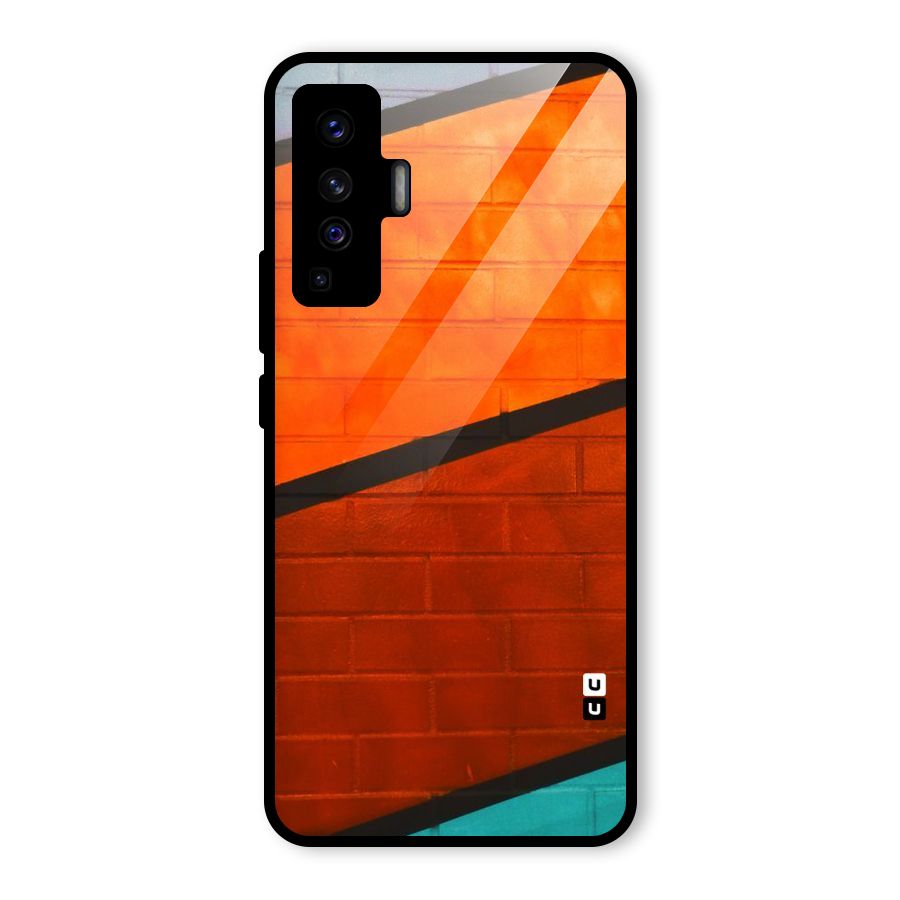 Wall Diagonal Stripes Glass Back Case for Vivo X50