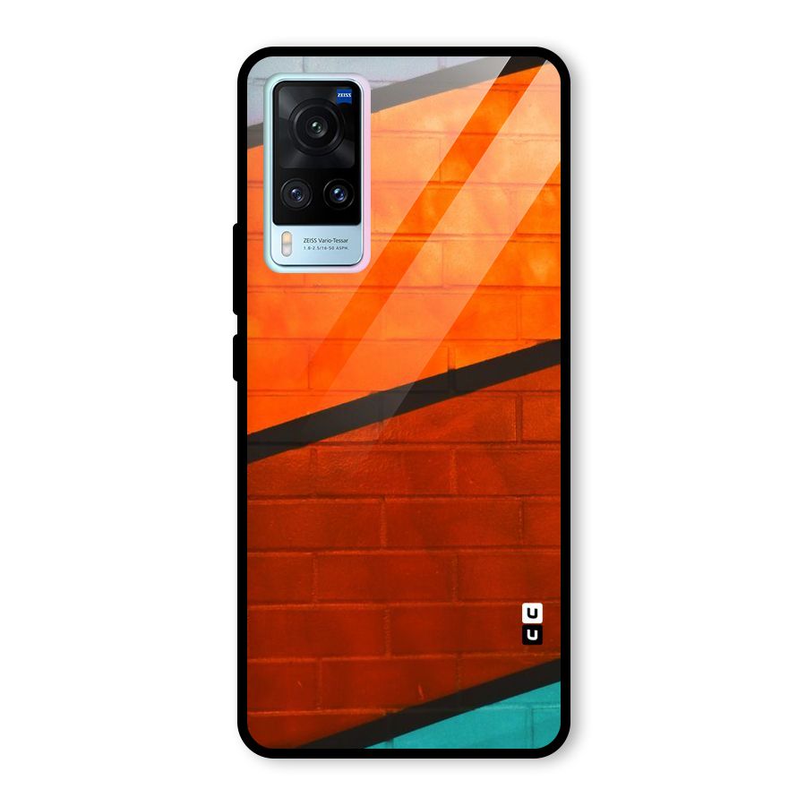 Wall Diagonal Stripes Glass Back Case for Vivo X60