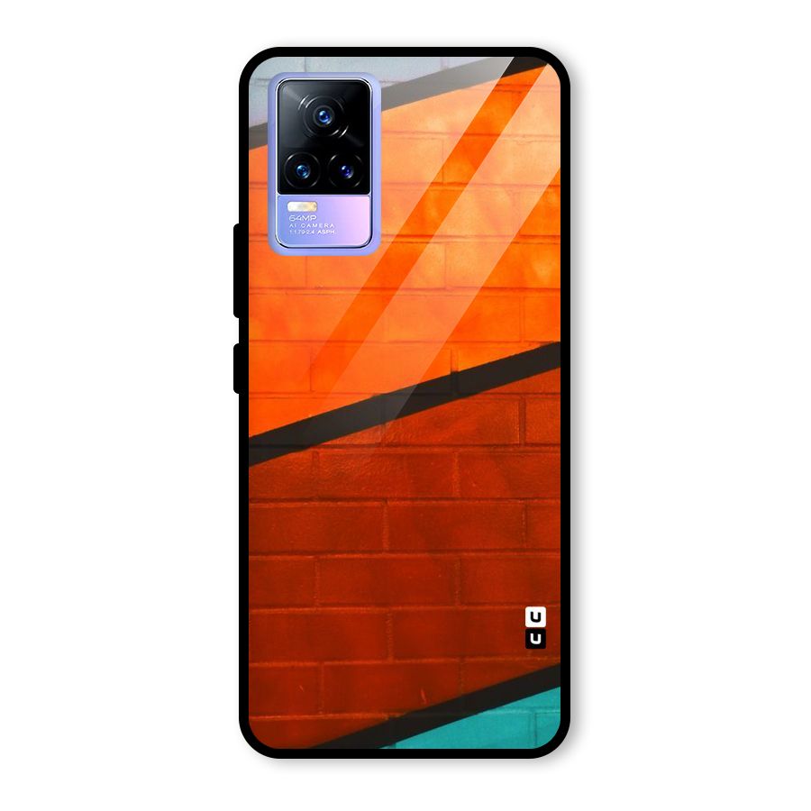 Wall Diagonal Stripes Glass Back Case for Vivo Y73