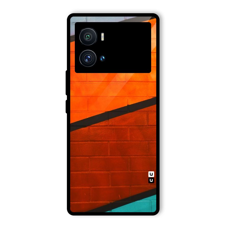 Wall Diagonal Stripes Glass Back Case for Vivo iQOO 9 Pro