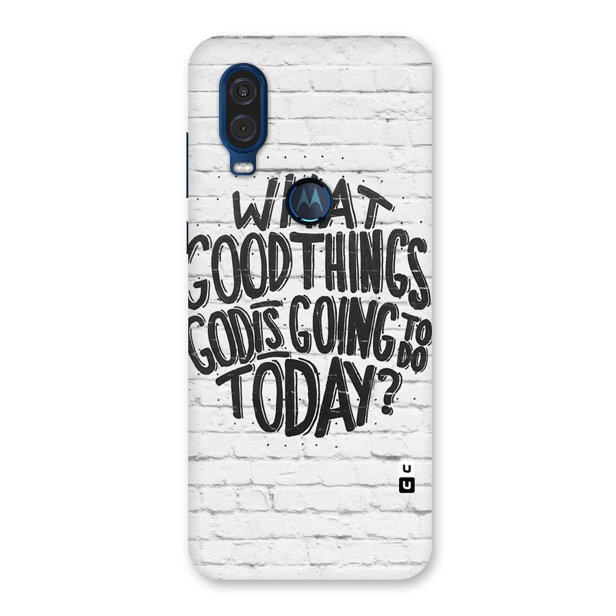 Wall Good Back Case for Motorola One Vision