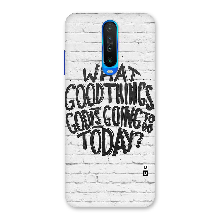 Wall Good Back Case for Poco X2