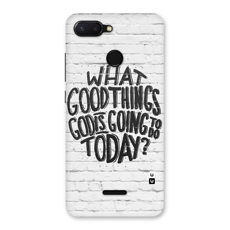 Wall Good Back Case for Redmi 6