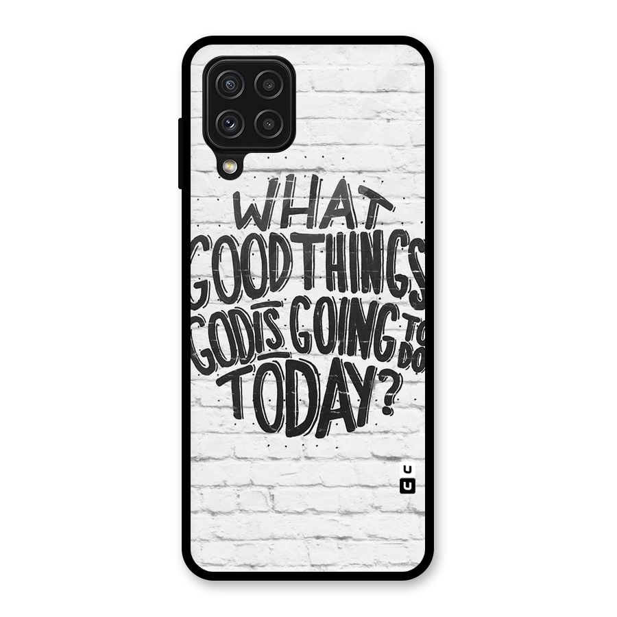 Wall Good Glass Back Case for Galaxy A22 4G