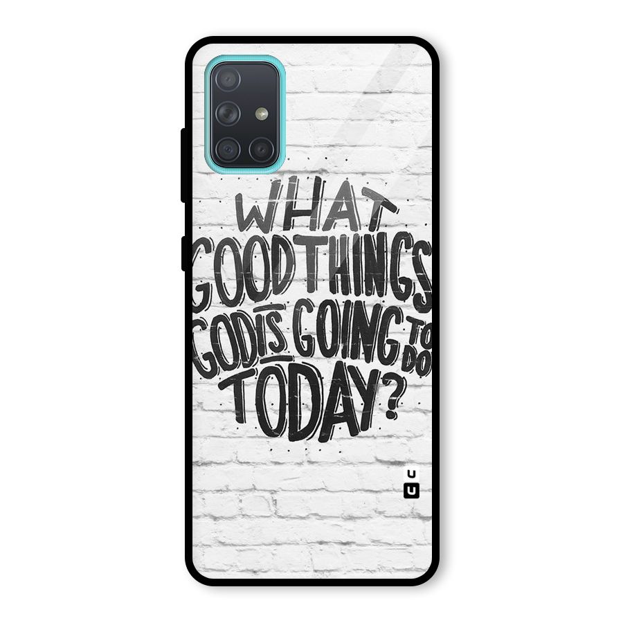 Wall Good Glass Back Case for Galaxy A71