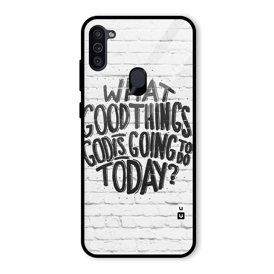 Wall Good Glass Back Case for Galaxy M11