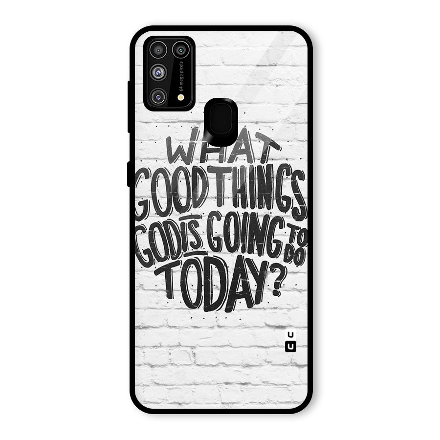 Wall Good Glass Back Case for Galaxy M31