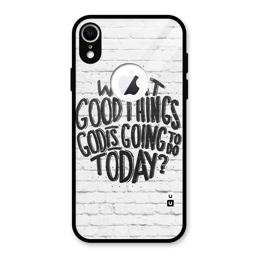 Wall Good Glass Back Case for iPhone XR Logo Cut