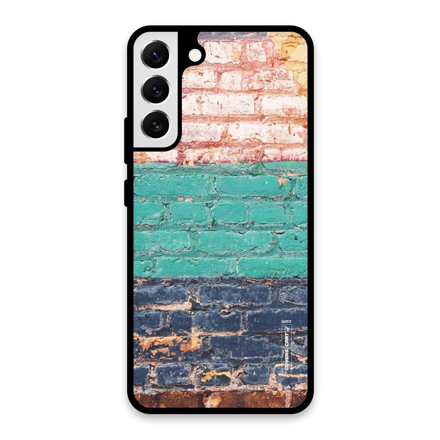 Wall Grafitty Glass Back Case for Galaxy S22 Plus 5G