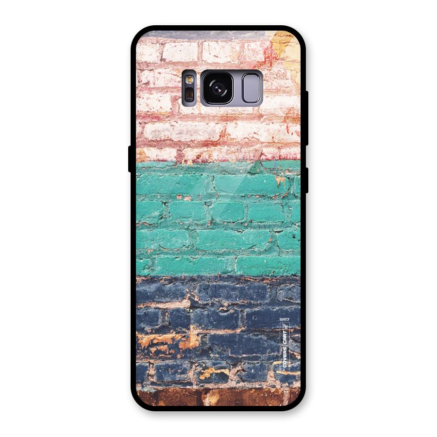 Wall Grafitty Glass Back Case for Galaxy S8