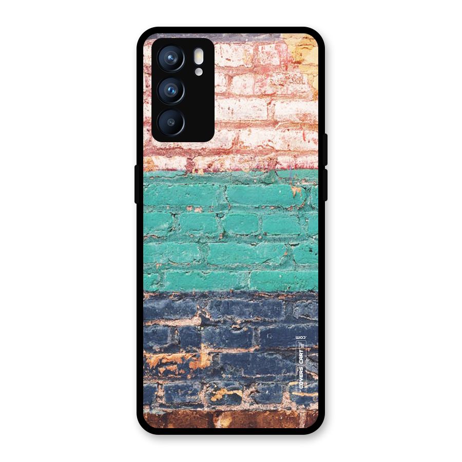 Wall Grafitty Glass Back Case for Oppo Reno6 5G