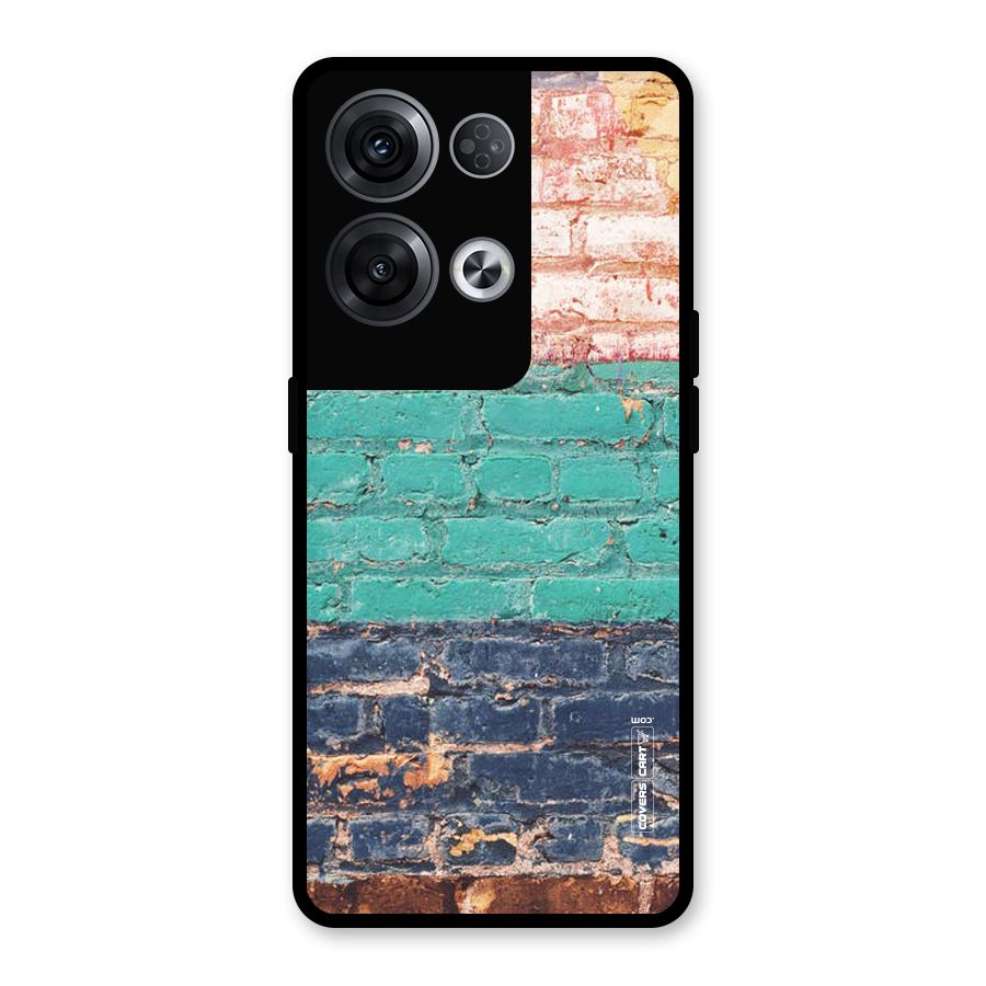 Wall Grafitty Glass Back Case for Oppo Reno8 Pro 5G