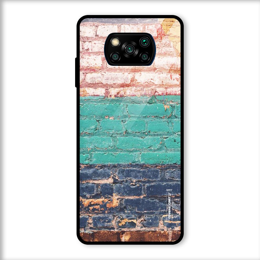 Wall Grafitty Glass Back Case for Poco X3