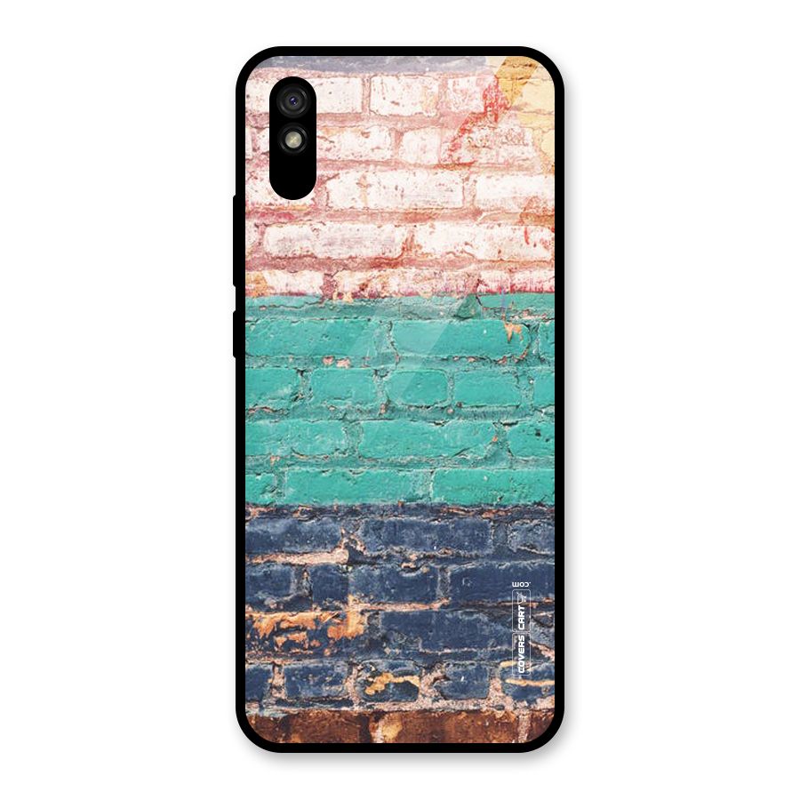 Wall Grafitty Glass Back Case for Redmi 9i