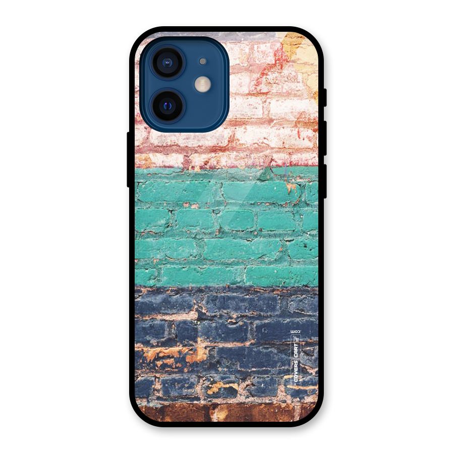 Wall Grafitty Glass Back Case for iPhone 12 Mini