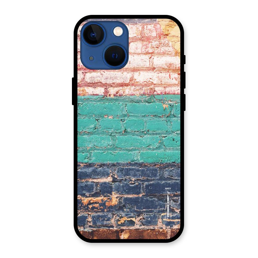 Wall Grafitty Glass Back Case for iPhone 13 Mini